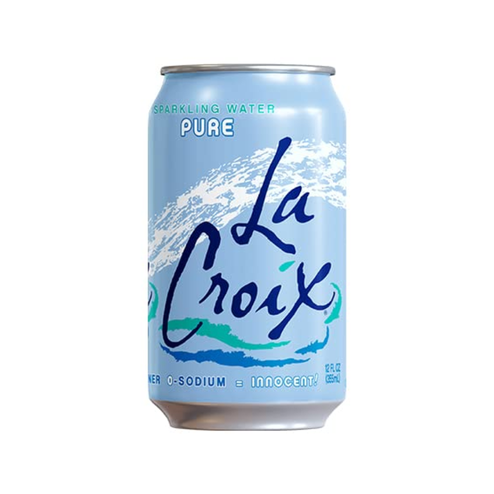 sparkling water can featuring the la croix brand