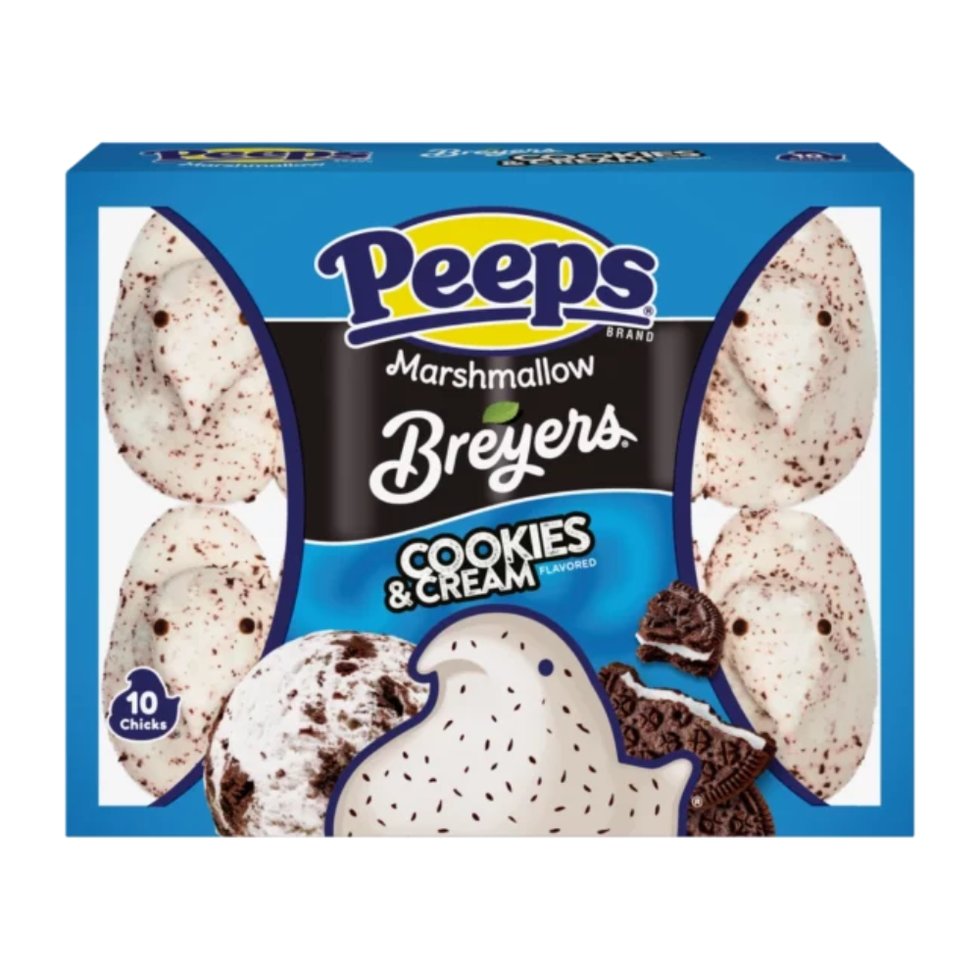peeps marshmallow treats packaged with cookies and cream flavor