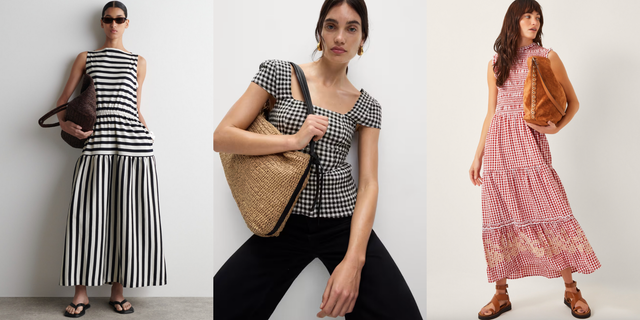 from gingham to stripes, woven leather shoes to pearly bangles, your style injection for summer is here