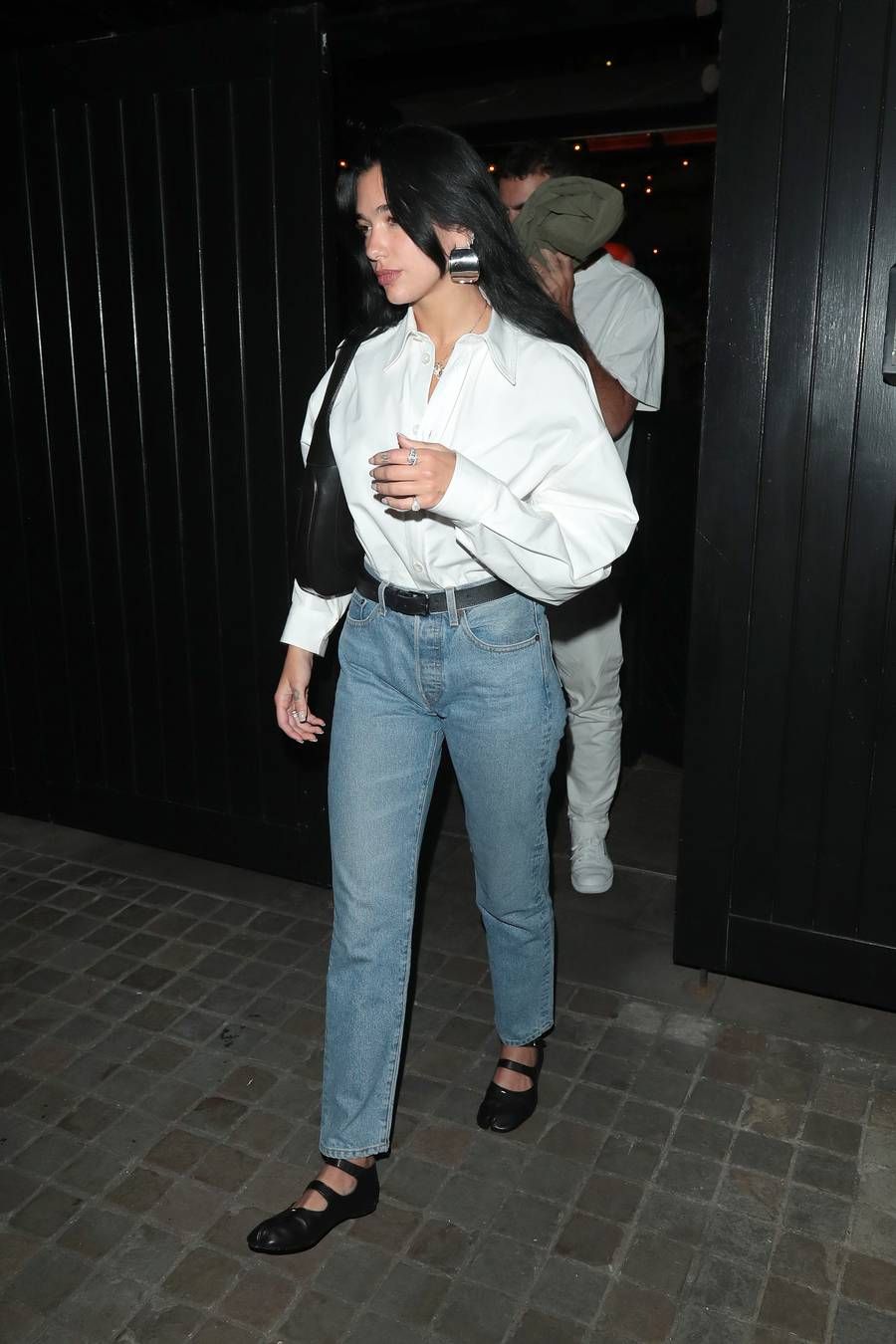 london, england july 21 dua lipa and romain gavras seen on a night out leaving chiltern firehouse on july 21, 2023 in london, england photo by ricky vigil m justin e palmergc images