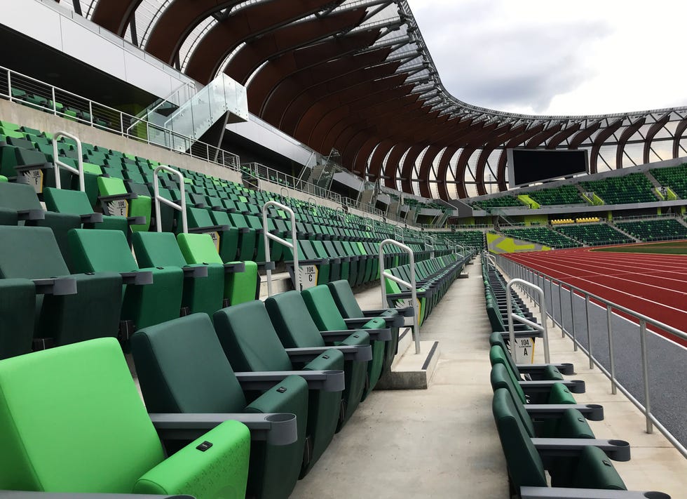 hayward field behind the scenes in oregon in march 2021