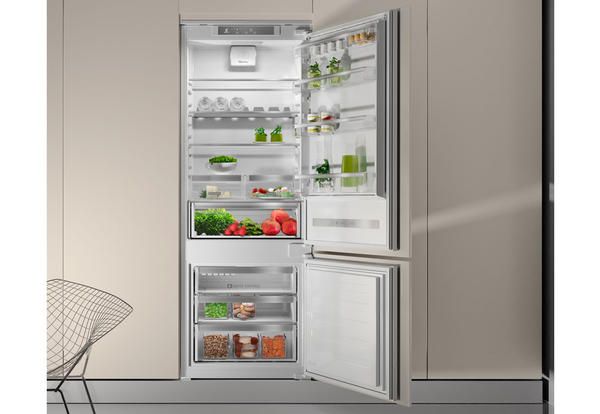 Refrigerator, Major appliance, Freezer, Home appliance, Kitchen appliance, Furniture, Cabinetry, Room, Door, Cupboard, 