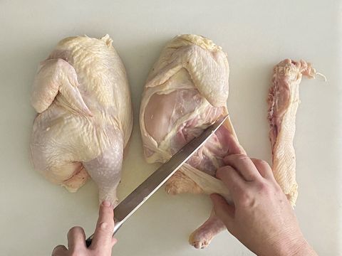 removing chicken leg