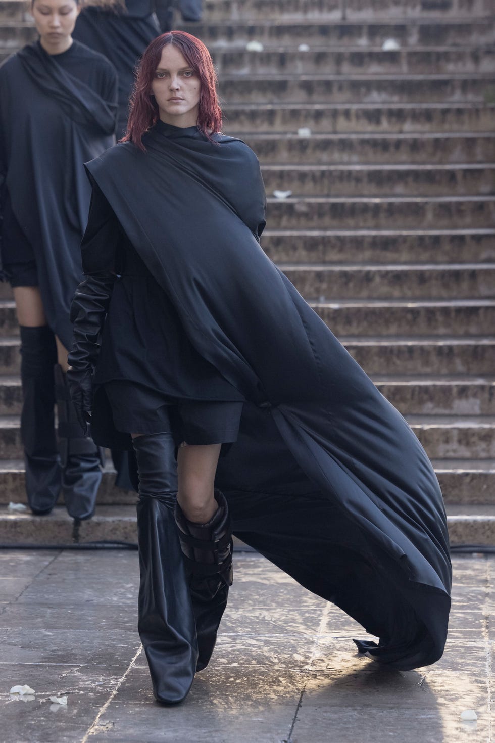 models wearing asymmetrical looks