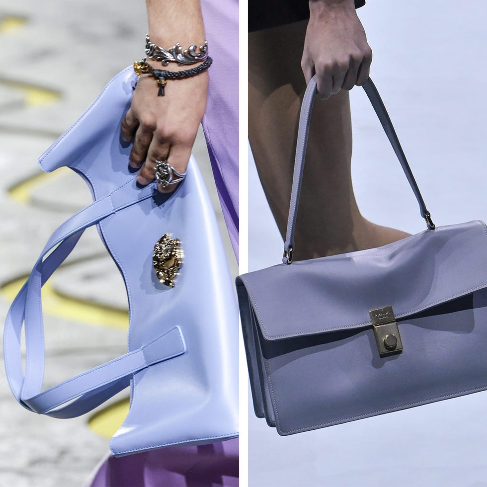 spring 2025 bag color trends, sky blue