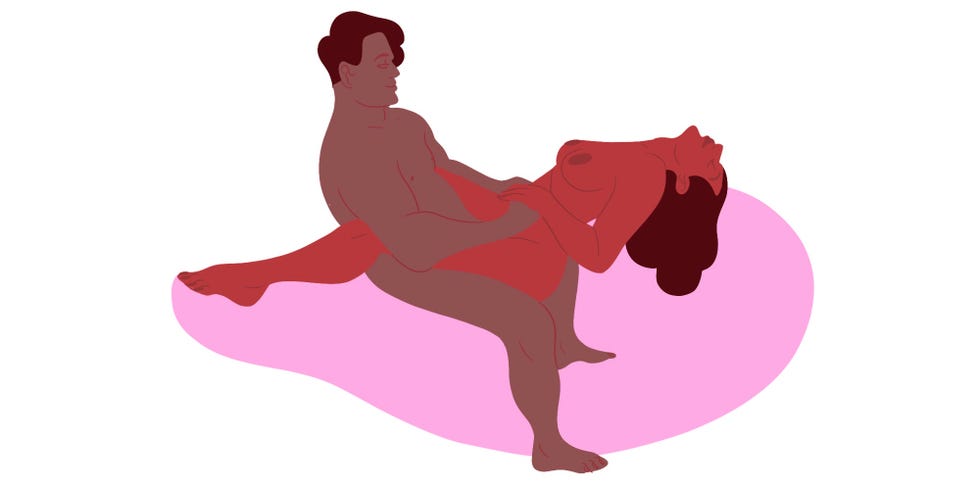 woman straddling man