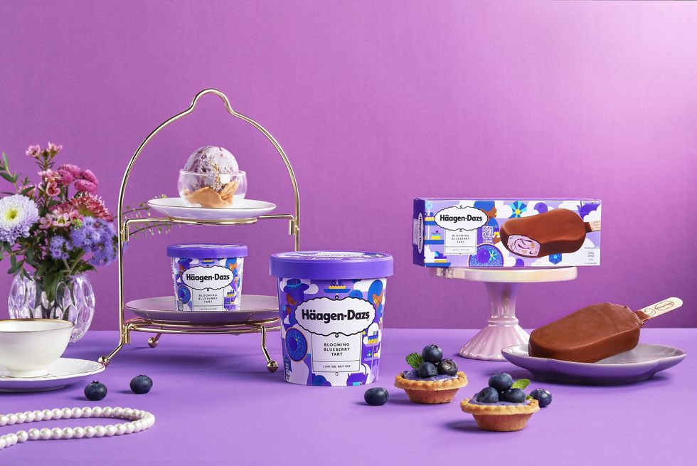 häagen dazs迪士尼公主、熊抱哥冰淇淋蛋糕可愛爆表！春季限定新品「藍莓塔冰淇淋」同步登場