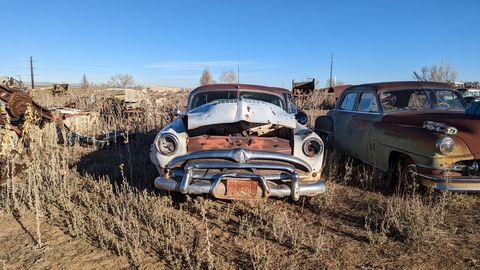1953 hudson hornet sedan in colorado wrecking yard
