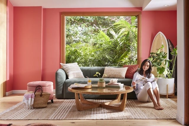 a person sitting on a couch