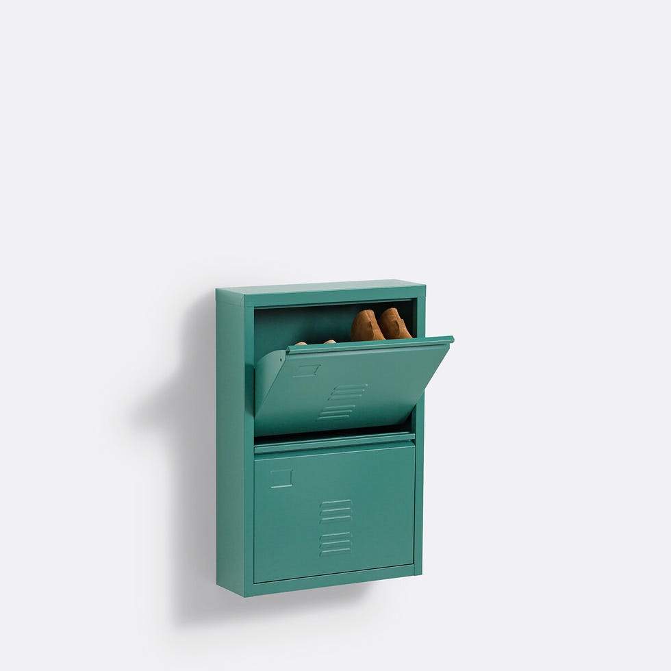zapatero de pared verde