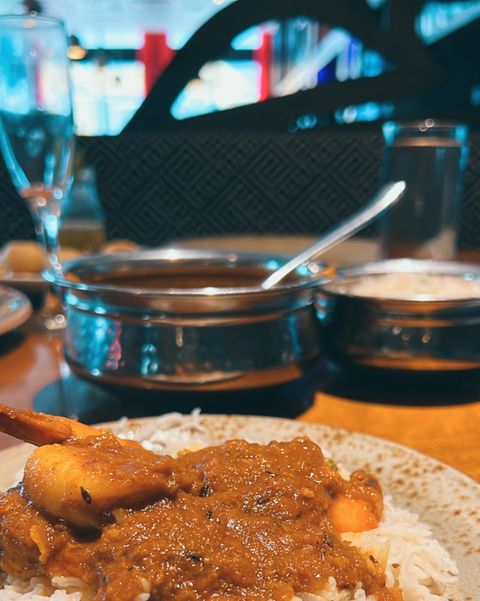 ginger garlic shrimp curry, indian food in nashville, shrimp curry in nashville, where to eat in nashville, best brunch spots in nashville