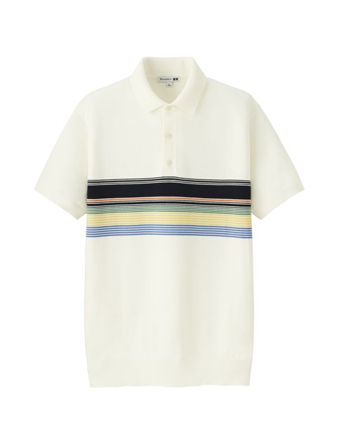 Clothing, White, T-shirt, Sleeve, Yellow, Polo shirt, Beige, Top, Collar, 