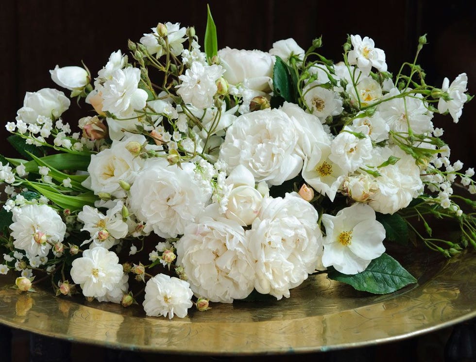 Flower, Flowering plant, Flower Arranging, Floristry, White, Bouquet, Plant, Cut flowers, Floral design, Garden roses, 