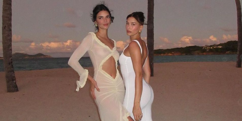 Kendall Jenner und Hailey Bieber präsentieren ihre tropische Garderobe