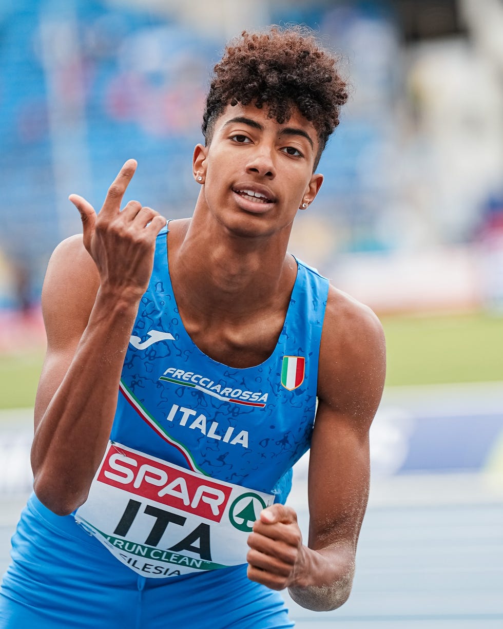 a person running in a race