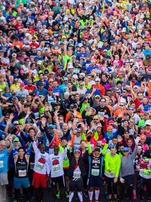 new york, ny november o3 runners get ready to start during the 2019 tcs new york city marathon november 3, 2019 in staten island, new york city photo by drew levinnew york road runners via getty images