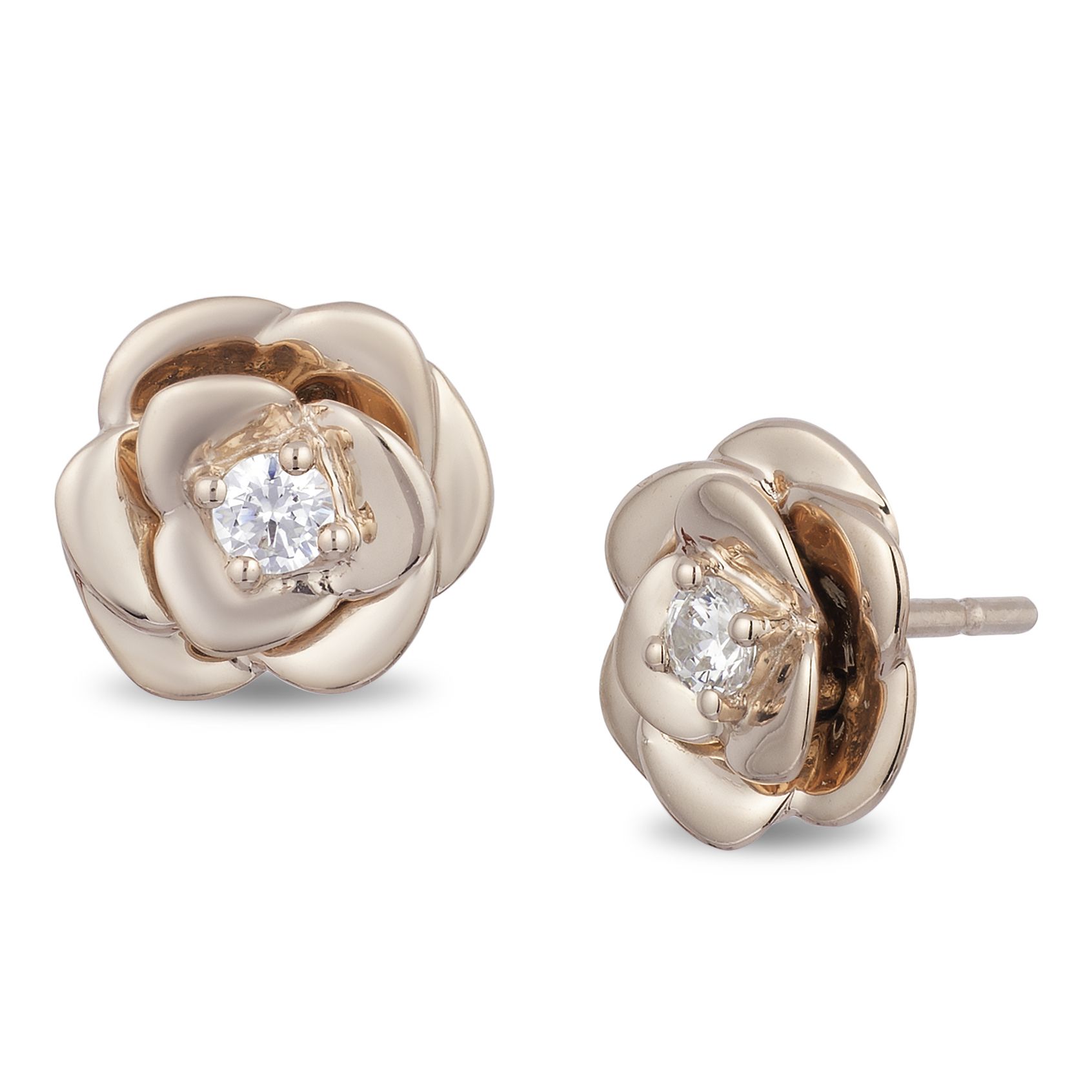 H samuel earrings rose on sale gold