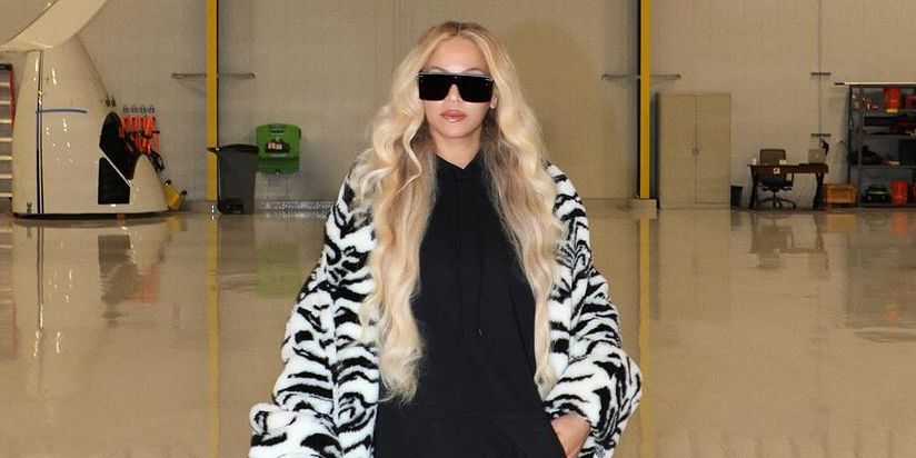 Beyoncé Embraces Her Wild Side in a Zebra-Print Fur Coat and Zigzagging Boots