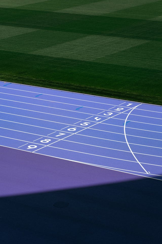 a close up of a tennis court