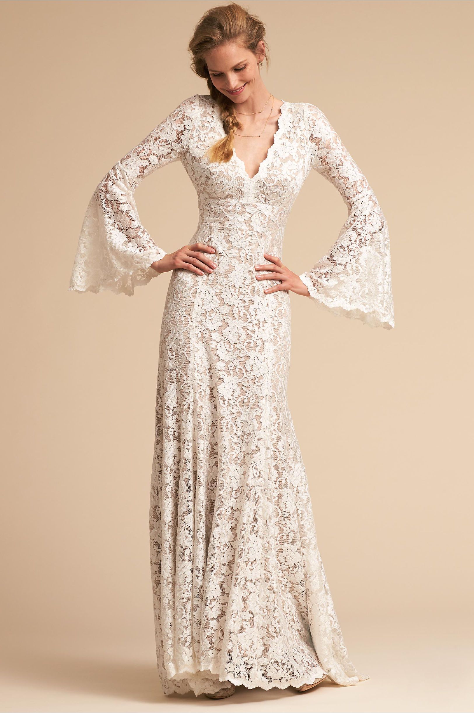 Sparkly Floral Lace Sweetheart Gown with Swag Sleeves Simply Val Stefani  S2239 Alexis