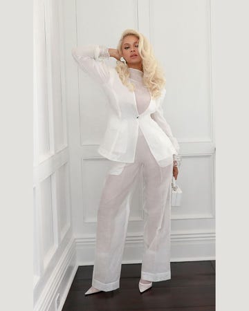 beyoncé puts a spin on classic suiting