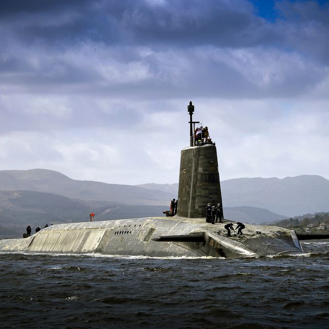 Submarine, Water, Ballistic missile submarine, Sky, Sea, Vehicle, Beacon, Mountain, 