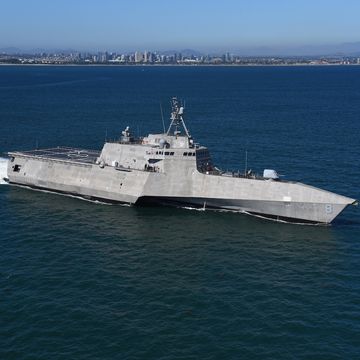 180620 n vv532 276 pacific ocean june 26, 2018 uss montgomery lcs 8 transits from naval base san diego to the pacific ocean to conduct routine operations and training littoral combat ships are high speed, agile, shallow draft, mission focused surface combatants designed for operations in the littoral environment, yet fully capable of open ocean operations as part of the surface fleet, lcs has the ability to counter and outpace evolving threats independently or within a network of surface combatants us navy photo courtesy of muckley photographyreleased