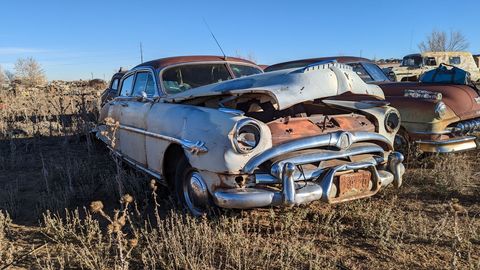 1953 hudson hornet sedan in colorado wrecking yard