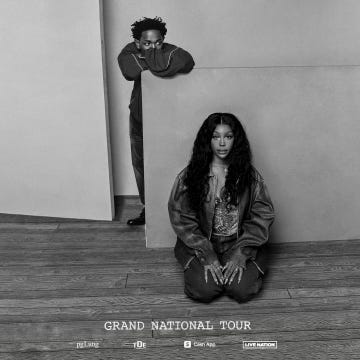 promotional poster for the grand national tour featuring two individuals