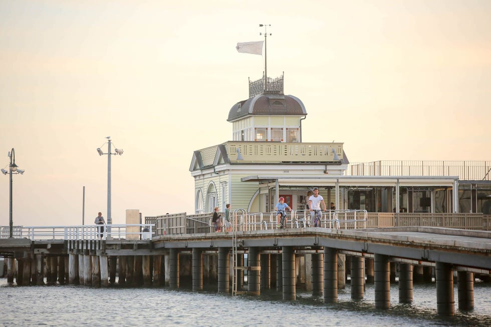 De prachtige kiosk van de St Kilda Pier