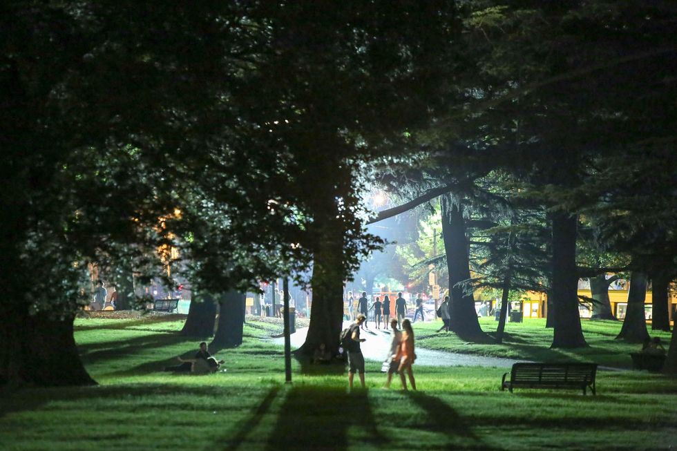 Hyde Park verlicht tijdens het White Nightlichtfestival