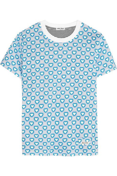 Clothing, T-shirt, Aqua, White, Sleeve, Blue, Turquoise, Product, Pattern, Top, 