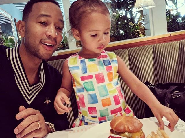 John Legend And Daughter Luna Singing Baby Shark Is Too Cute