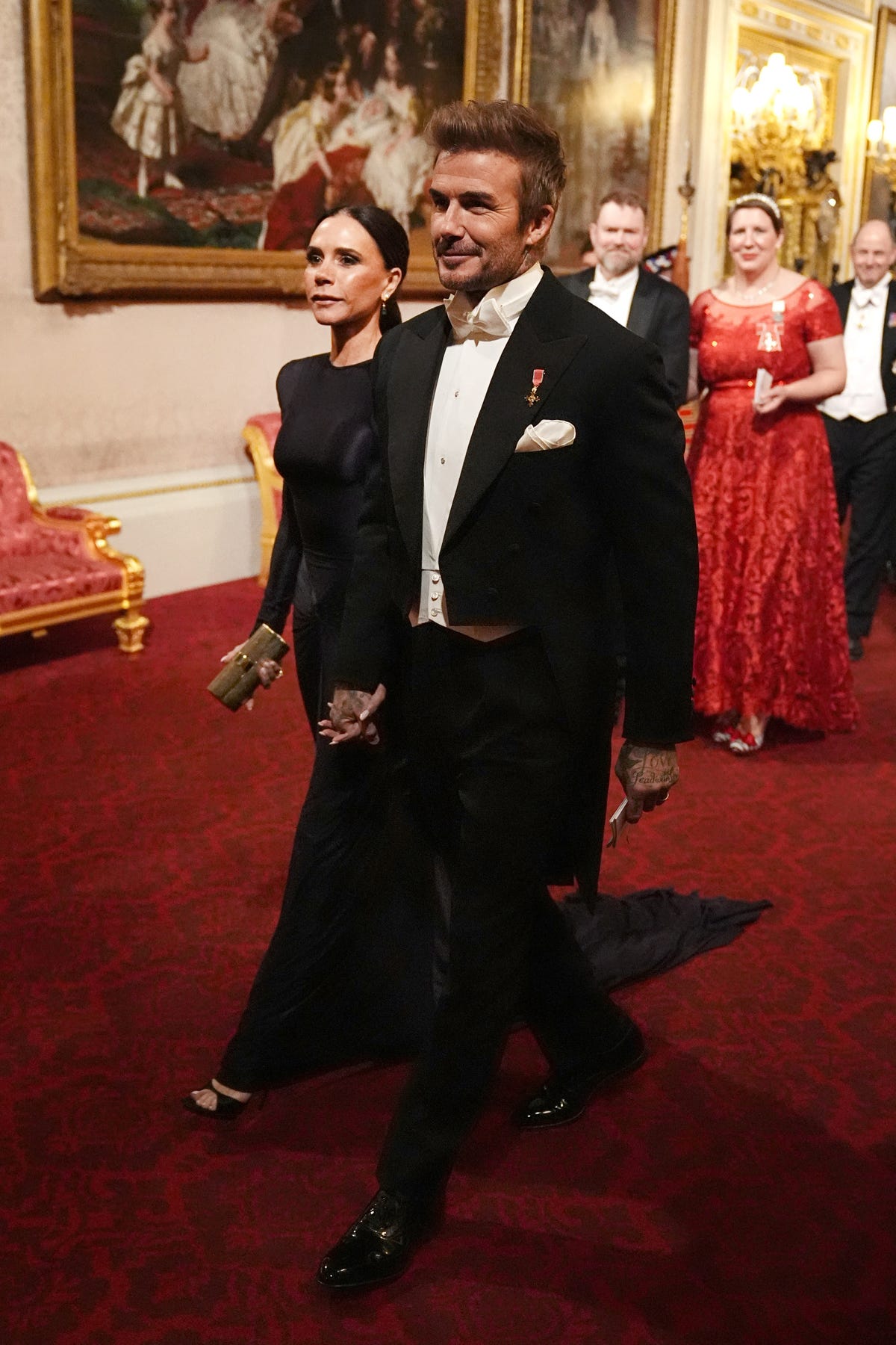 Victoria Beckham Makes Her State Banquet Debut in Sleek Black Gown