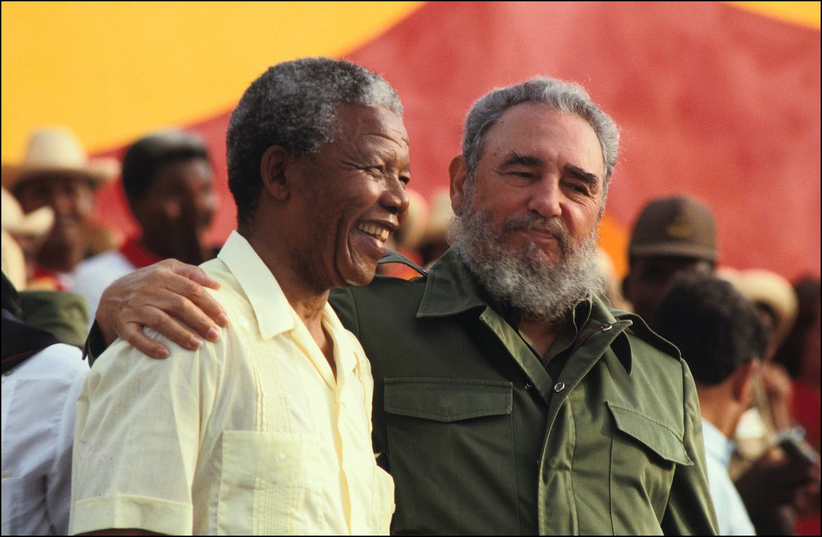 Nelson Mandela and Fidel Castro
