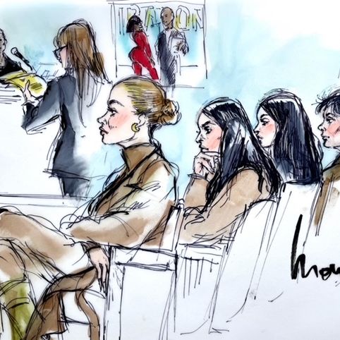 courtroom trial sketch
