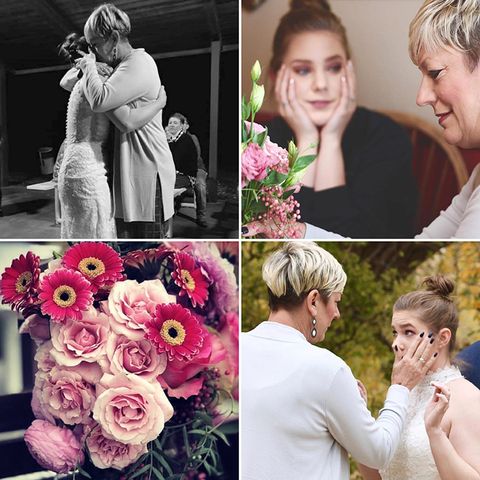 Photograph, Pink, Flower Arranging, Floral design, Floristry, Yellow, Bouquet, Flower, Bride, Ceremony, 