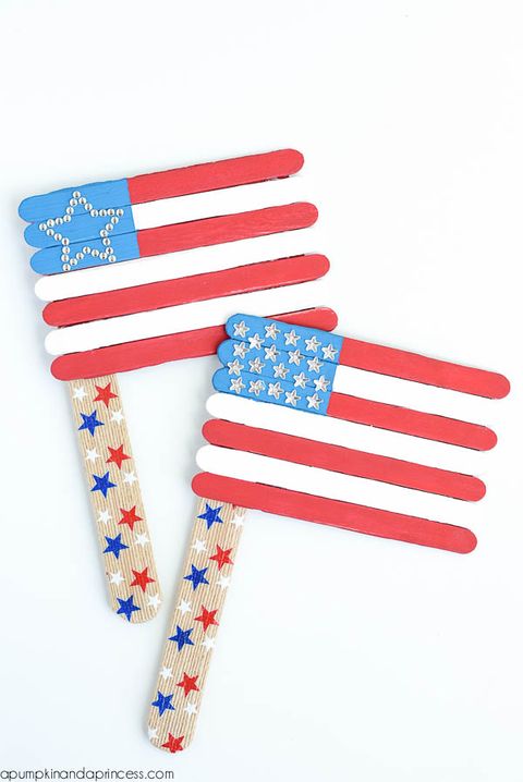 popsicle stick flags