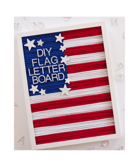 diy flag letter board