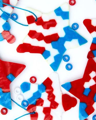 4th of july crafts melted bead stars