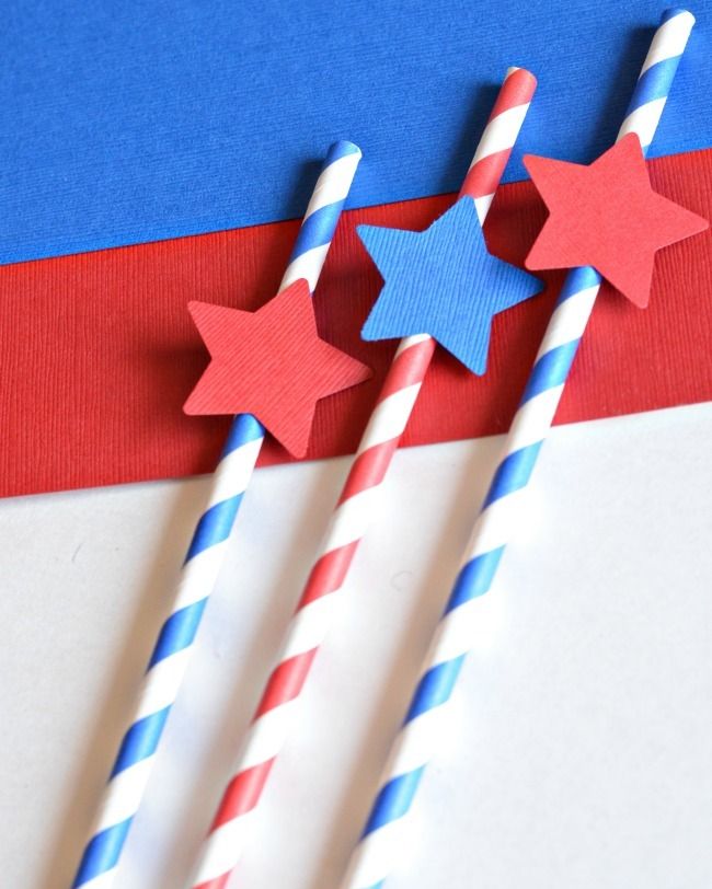 4th of july crafts party straws