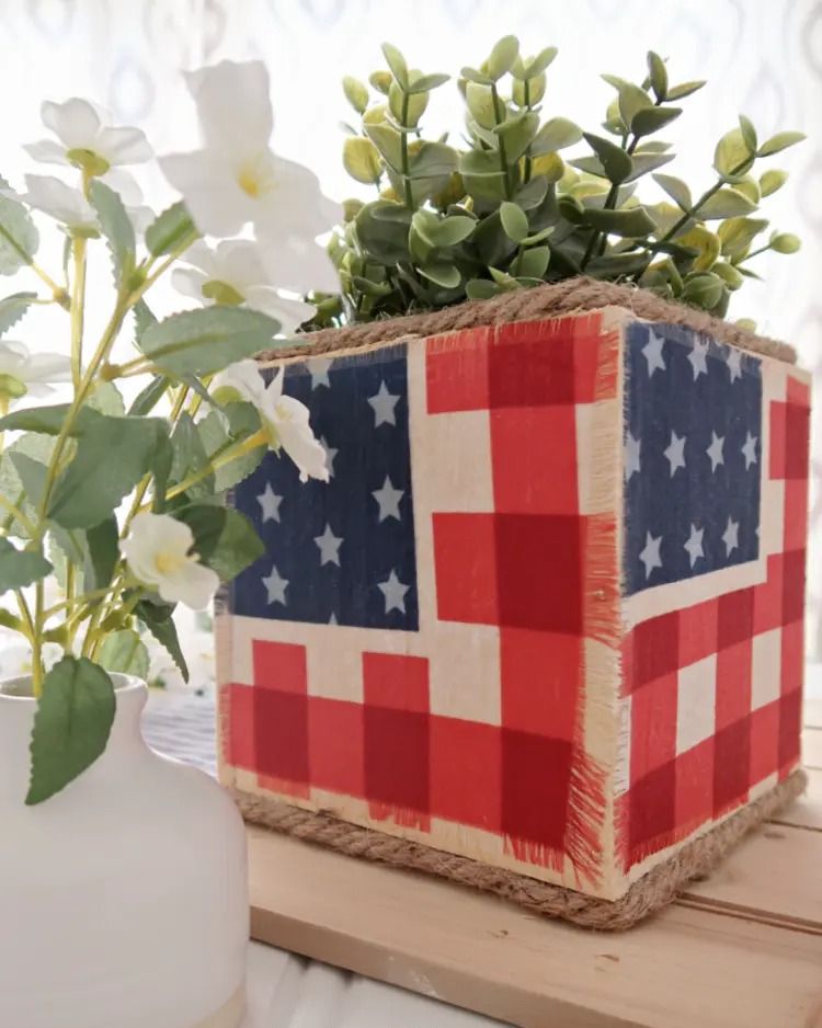 4th of july crafts planter