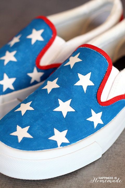 star spangled shoes 4th of july crafts