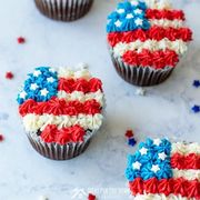 4th of july cupcakes flag cupcake