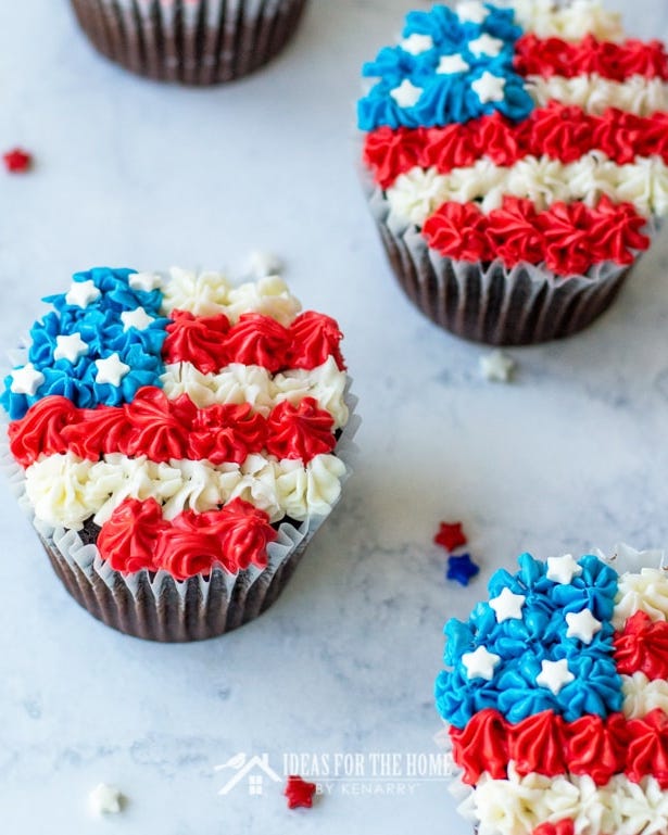 4th of july cupcakes american flag cupcakes