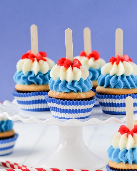 4th of july cupcakes bomb pop cupcakes