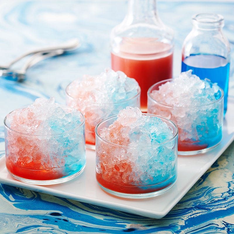 july 4th recipes boozy snow cones