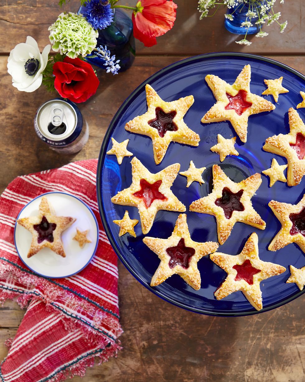4th of july puff pastry star cookies