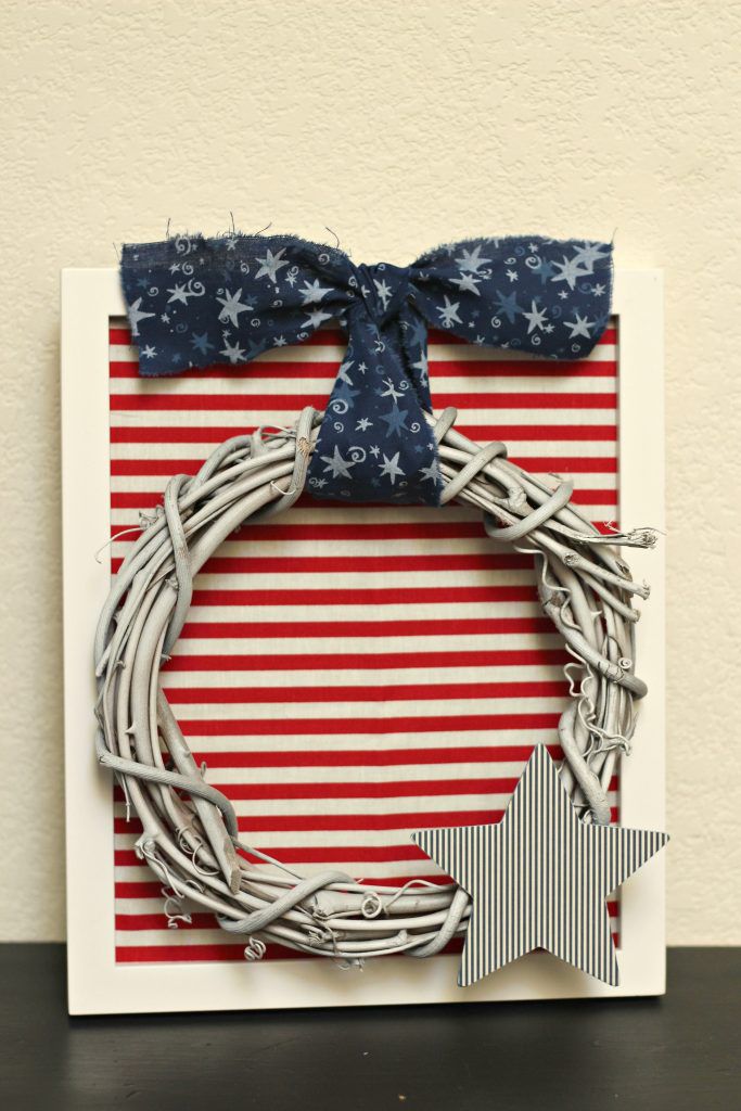 Patriotic Wreath for 4th of July – - repurposed on purpose