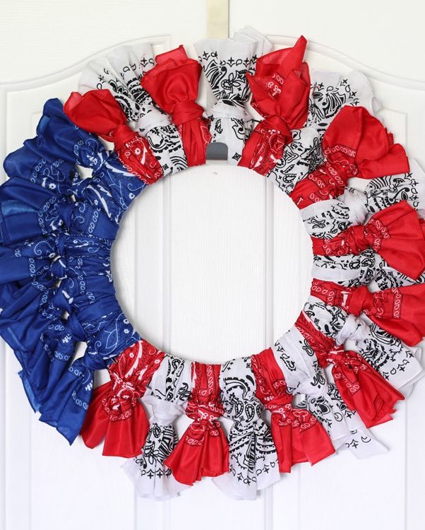 4th of july wreaths bandana wreath